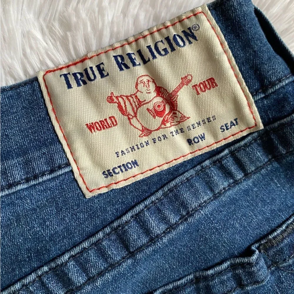 True‎ Religion Ricky Relaxed Straight Jeans Mens Size 34x30 Offset Blue